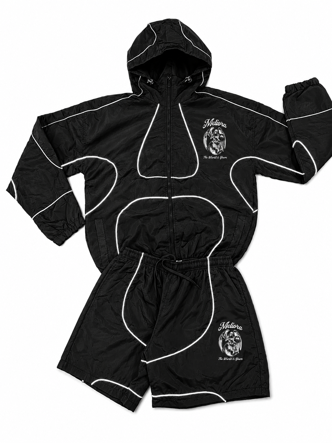MELIORA REFLECTIVE WINDBREAKER SHORTS