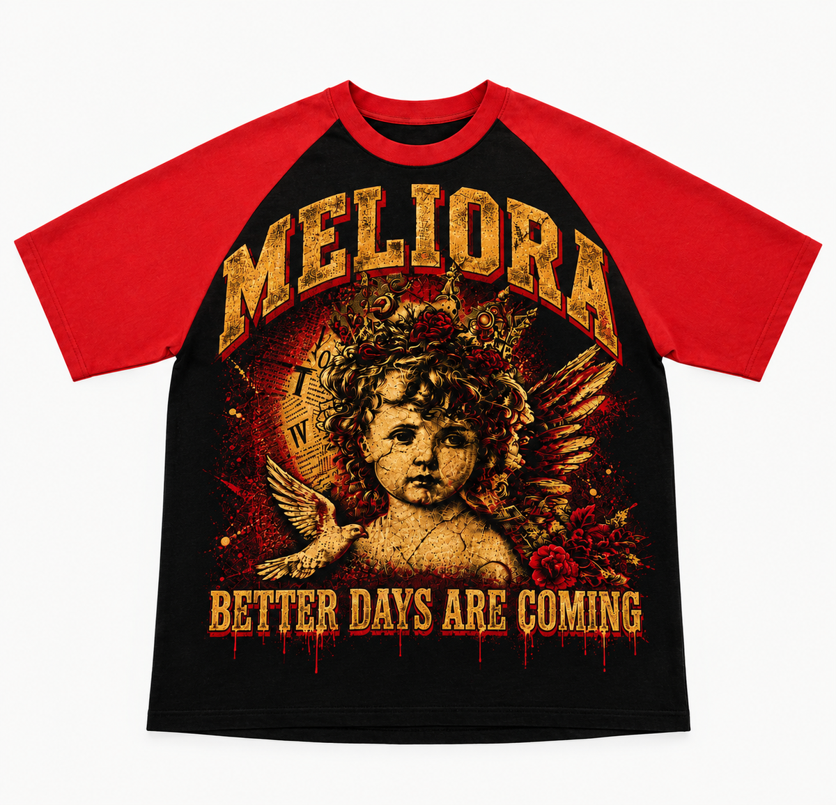 MELIORA BETTER DAYS ARE COMING RAGLAN TEE