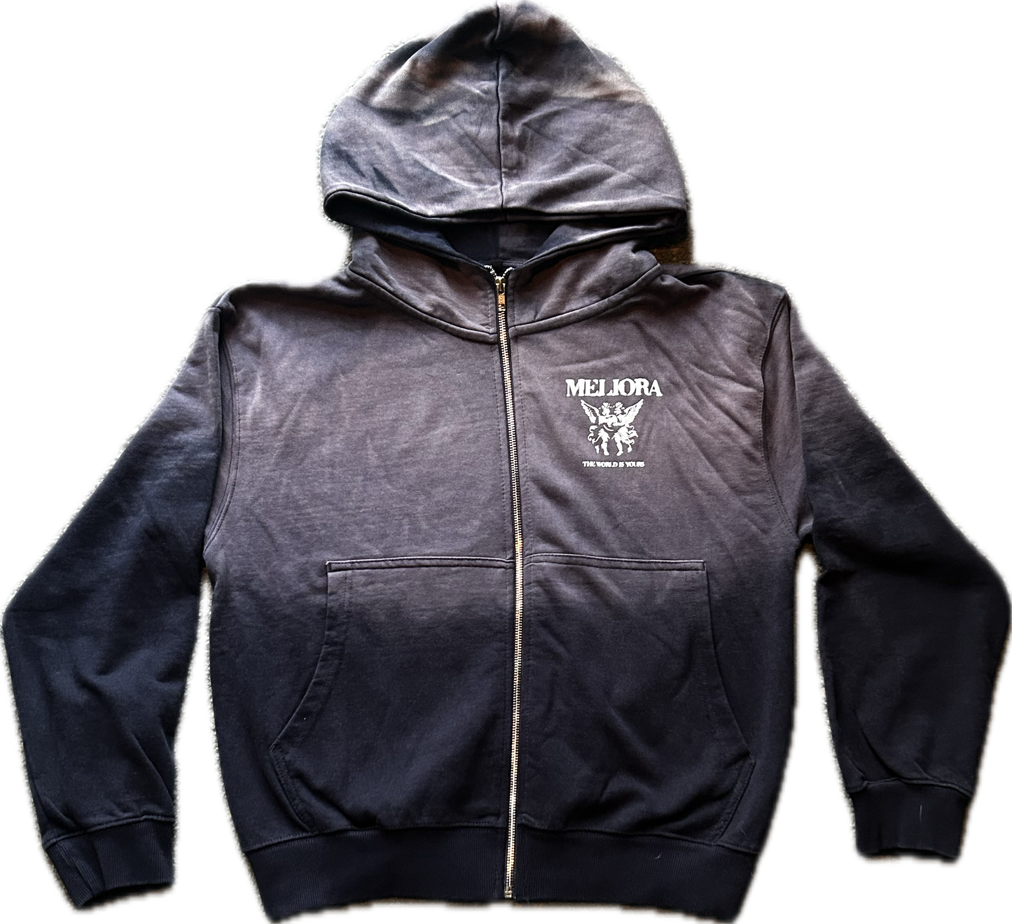 MELIORA WORLD IS YOURS OBSIDIAN SUN DRIED ZIP UP