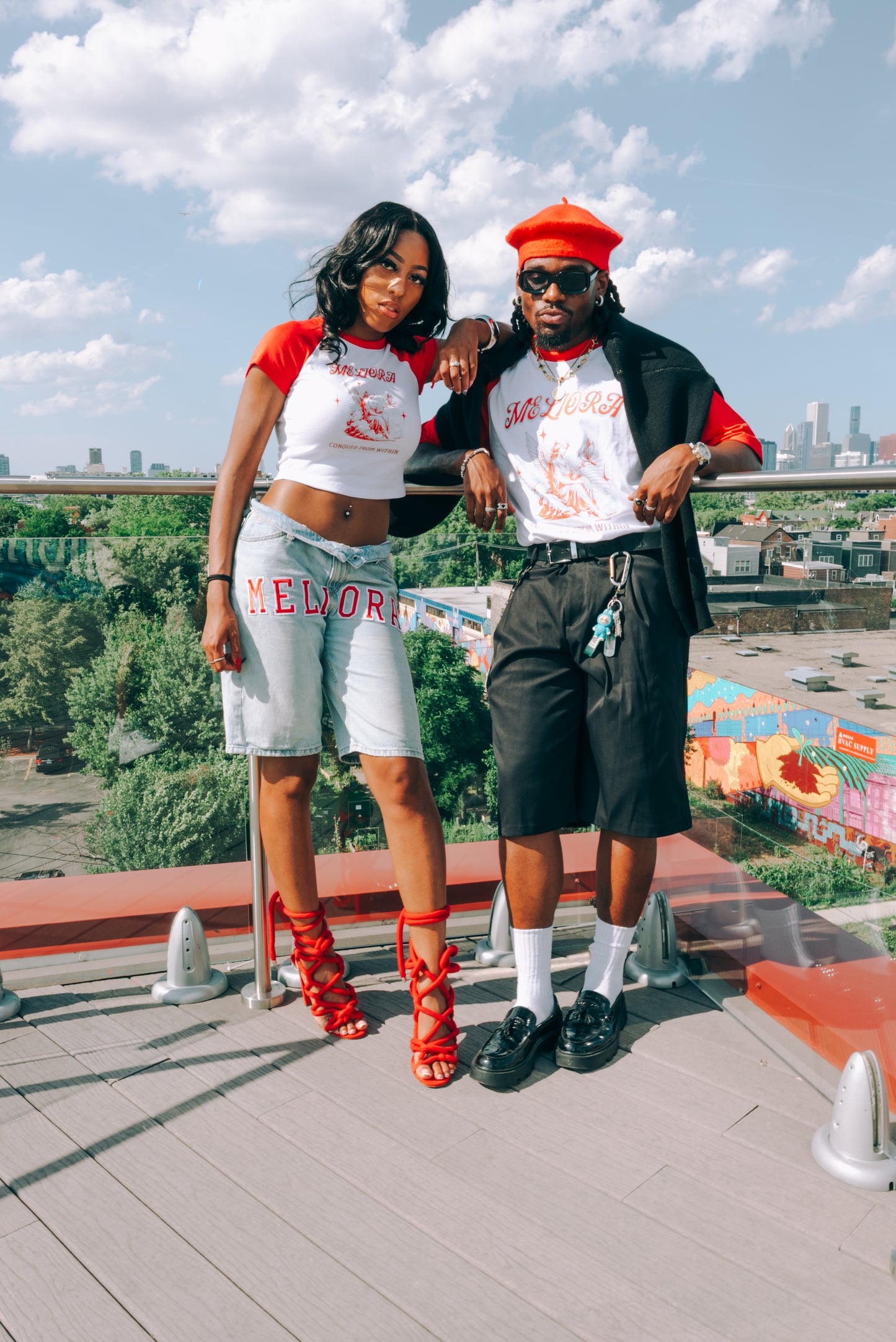 MELIORA 4TH OF JULY CROPPED TEE