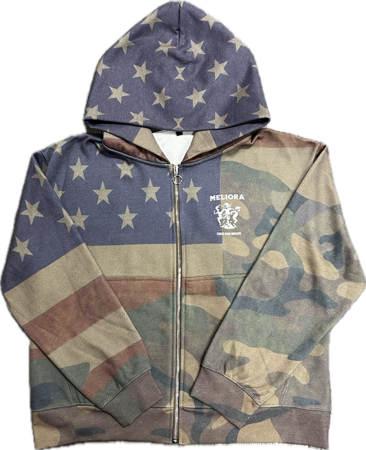MELIORA FLAG CAMO ZIP UP