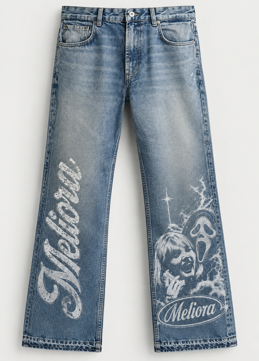 MELIORA FEAR IS THE ABSENCE OF HOPE WASHED DENIM