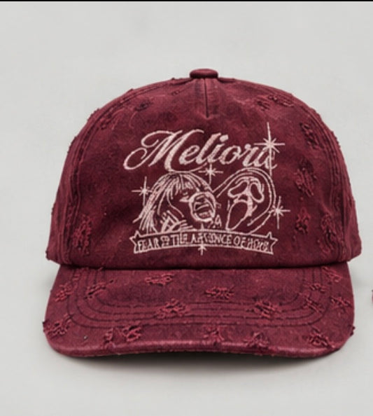 MELIORA CANCER AWARENESS DISTRESSED HAT