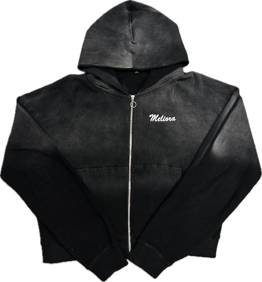 MELIORA WAFFLE KNIT ZIP UP
