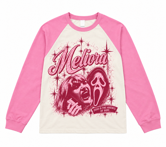 MELIORA CANCER AWARENESS RAGLAN LONG SLEEVE