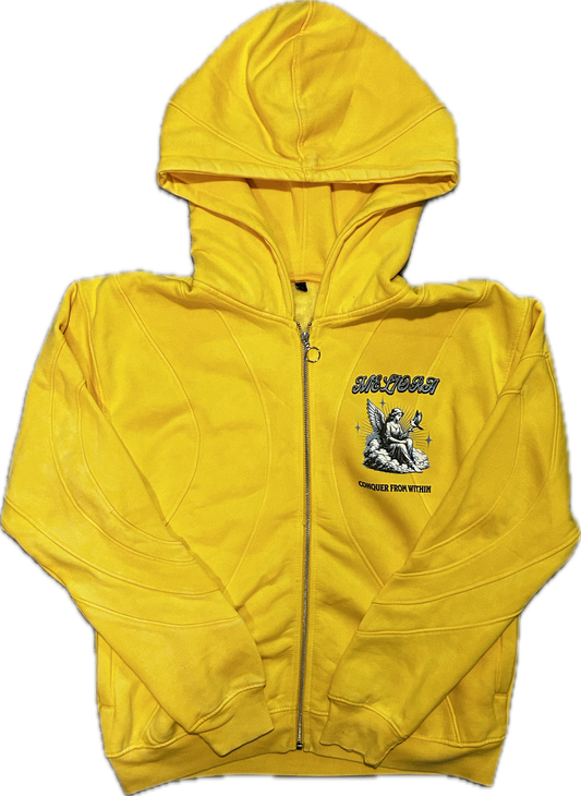MELIORA CONQUER FROM WITHIN SAFFRON YELLOW ZIP UP