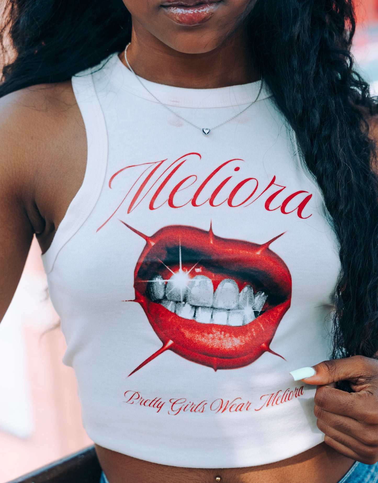 PRETTY GIRLS WEAR MELIORA IVORY TANK
