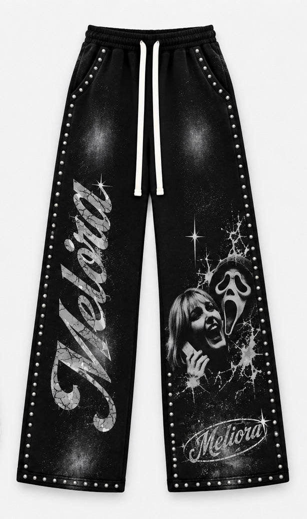 MELIORA FEAR IS THE ABSENCE OF HOPE STUDDED SWEATPANTS