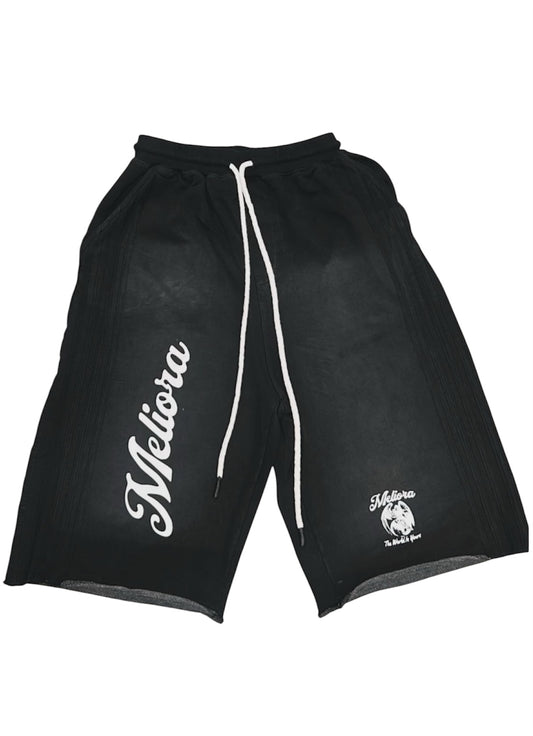 MELIORA STRIPED BAGGY SHORTS