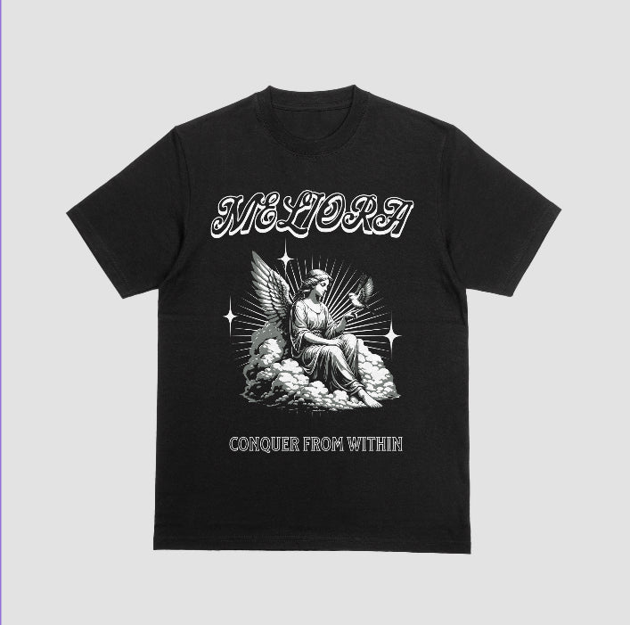 MELIORA CONQUER FROM WITHIN ONYX TEE