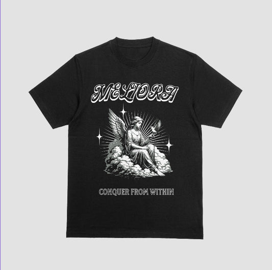 MELIORA CONQUER FROM WITHIN ONYX TEE