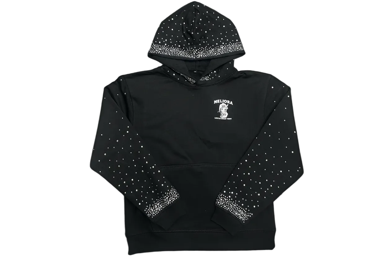 MELIORA RHINESTONE PULLOVER HOODIE